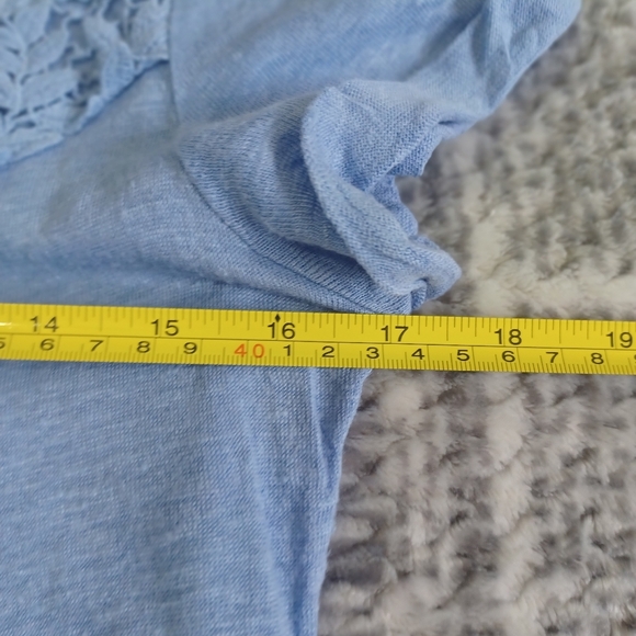 Anthropologie Deletta Linen and Lace Top Sz S Girl Era Boho Princess Fairycore - Picture 3 of 6